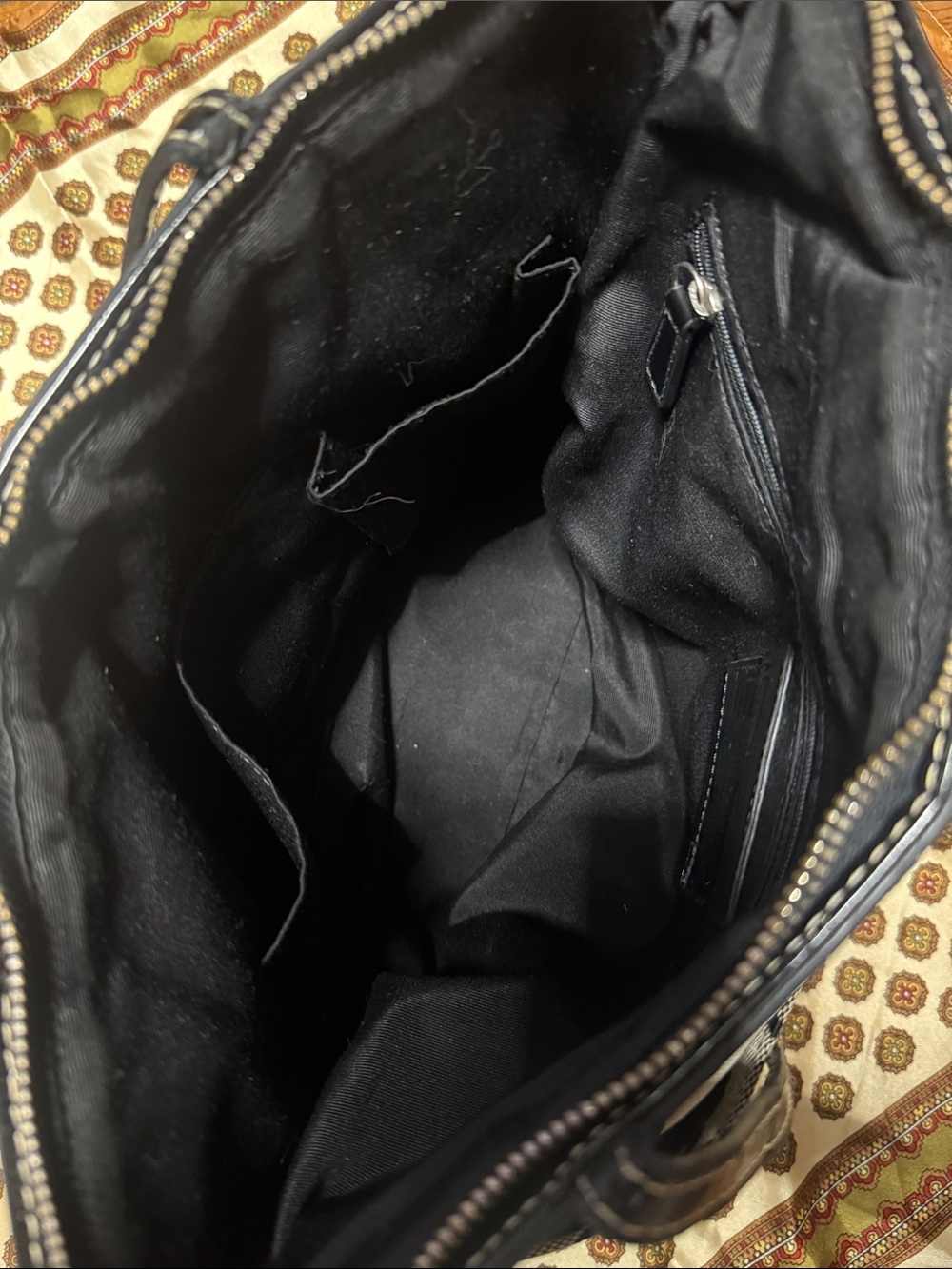 Coach Signature Canvas Tote in Black and Cream - Picture 8 of 10